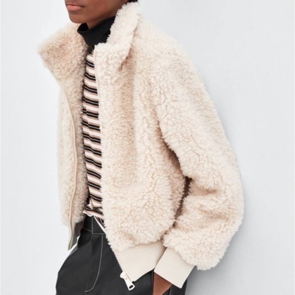 Zara Teddy Bomber Jacket